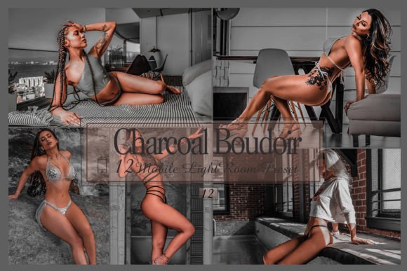 Download 12 Mobile Lightroom, Charcoal Boudoir - Premium Bundle